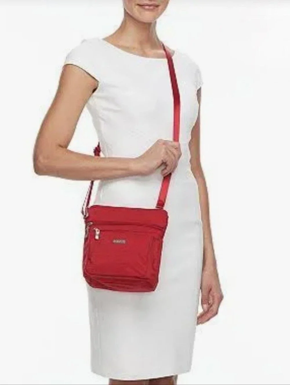 Baggallini Quilted Red Crossbody Bag W/Wallet NWT
